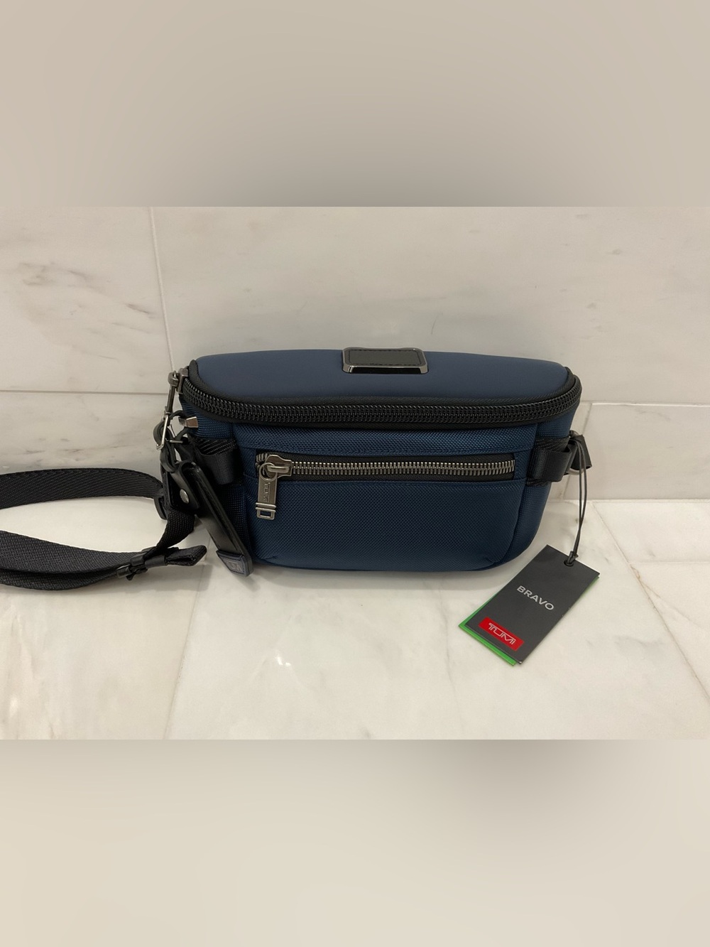 NEW Tumi ALPHA BRAVO CLASSIFIED 11.0” Sling Crossbody Waist Pack Bag - NAVY BLUE